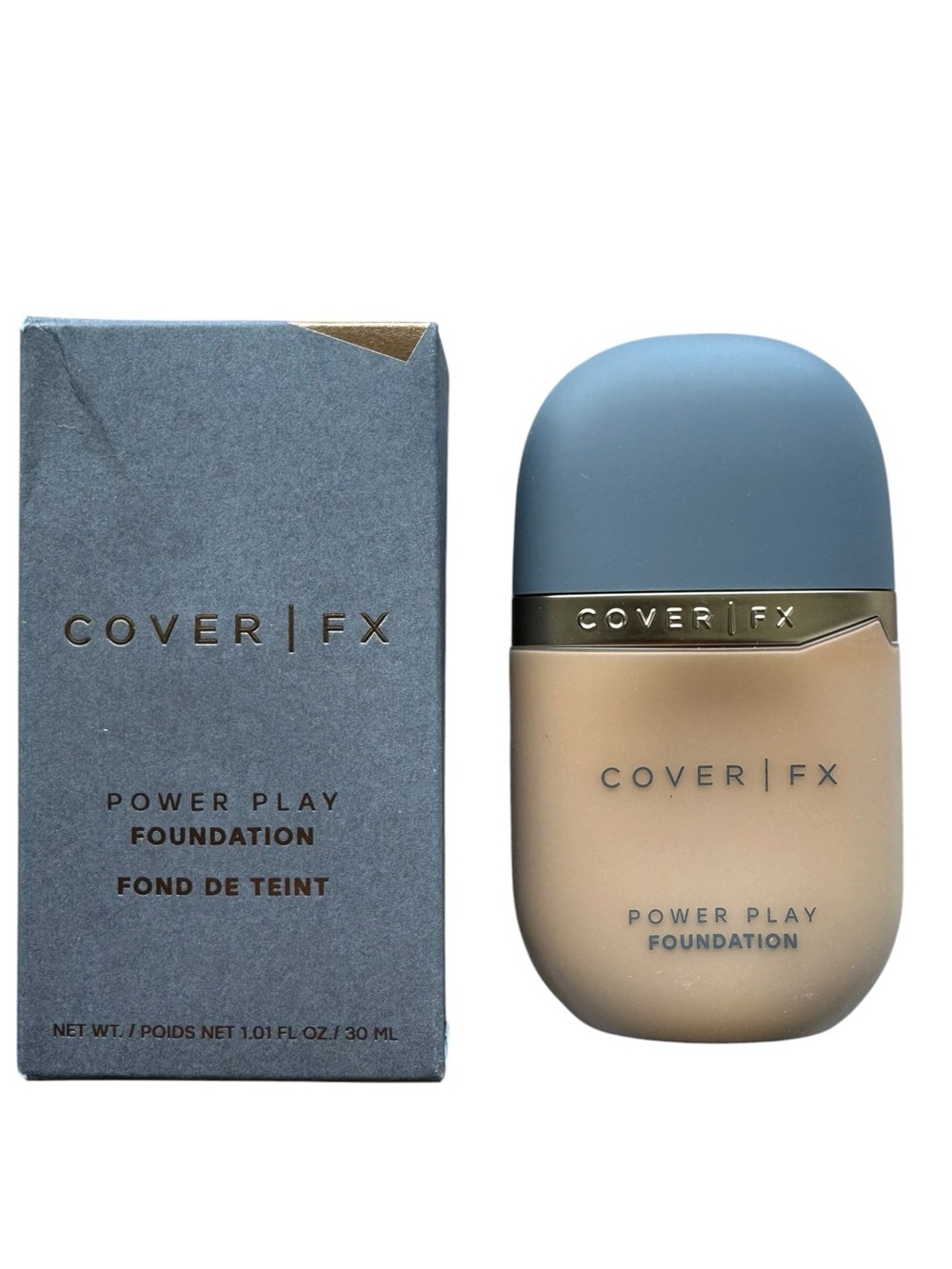Cover FX Power Play Foundation | M4 Medium-Tan Full Coverage Matte 1.18 oz - Picture 2 of 11
